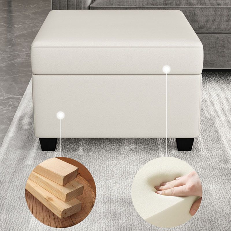 Contemporary Storage Ottomans Square Leather Storage Ottomans with Legs Clearhalo 'furn' 'furn_ottomans_poufs' 'Furniture' 'Living Room Furniture' 'Ottomans & Poufs' 'ottomans_poufs' 1200x1200_66584da5-c2aa-4713-b37f-8f1b474cf7a7