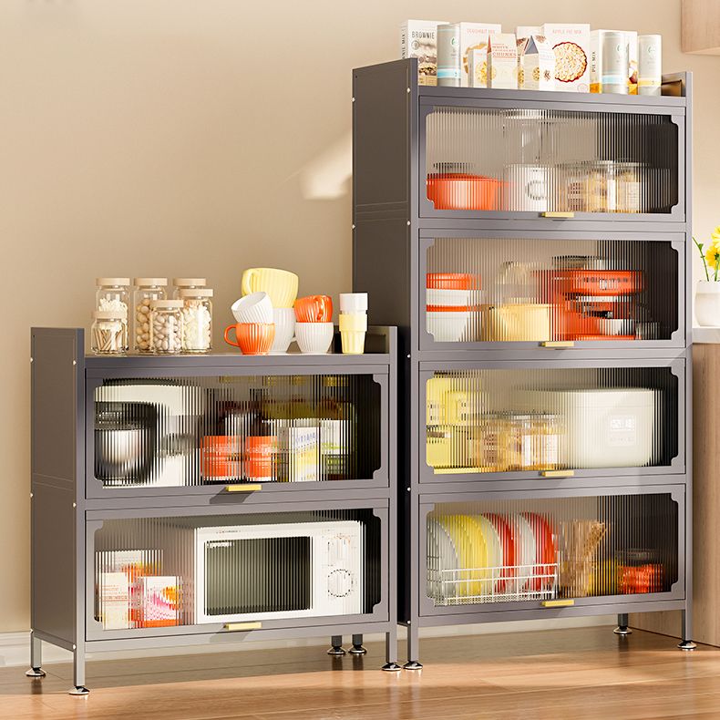 Server da pranzo contemporaneo in acciaio e server buffet acrilico per cucina