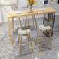 Solid Wood Counter Table with Rectangle Table Top Double Pedestal Table - 41.3" H Clearhalo 'Bar Furniture' 'Bar Tables' 'bar_tables' 'furn' 'furn_bar_tables' 'Furniture' 'furniture_bar_tables' 'Kitchen & Dining Furniture' 1200x1200_6658f3b1-82cb-4b08-a011-6458dba5b26c