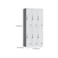 Metal Modern Hinged Door Cabinet Grey Storage Cabinet for Home Clearhalo 'Armoires & Wardrobes' 'armoires_wardrobes' 'Bedroom Furniture' 'furn' 'furn_armoires_wardrobes' 'Furniture' 1200x1200_6658f450-e0ef-4b58-b373-c581dba3214c