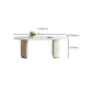 Luxury Double Pedestal Dining Table Oval Stone Top Dining Table for Dining Room Clearhalo 'Dining Tables & Seating' 'Dining Tables' 'dining_table' 'furn' 'furn_dining_table' 'Furniture' 'Kitchen & Dining Furniture' 1200x1200_665b2f38-2cf7-4194-813b-9a8033b19fe9