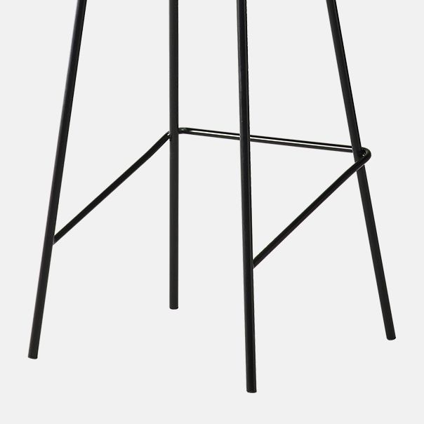 Industrial Black Legs Bar Stools Indoor Faux Leather Counter Chair