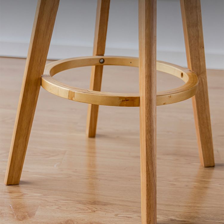 Scandinavia Style Bar-stool Wooden Legs Round Seat Barstool for Bar Kitchen Clearhalo 'Bar Furniture' 'Bar Stools' 'bar_stools' 'furn' 'furn_bar_stools' 'furniture_bar_stools' 'Kitchen & Dining Furniture' 'kitchen&dining_furn' 'kitchen' 'kitchen_furn' Furniture' 1200x1200_665bd3ff-b858-4a9f-9015-85498e3d3556