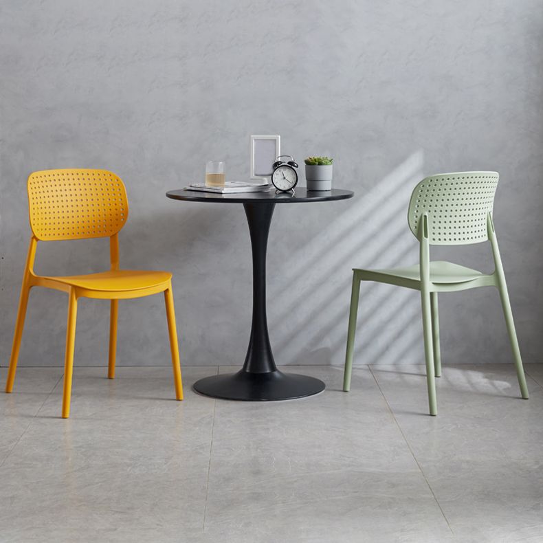 Contemporary Stackable Chair Plastic Open Back Kitchen Armless Chair Clearhalo 'Dining Chairs' 'Dining Tables & Seating' 'dining_chair' 'furn' 'furn_dining_chair' 'Furniture' 'furniture_dining_chair' 'Kitchen & Dining Furniture' 1200x1200_665c02dc-23ed-4e42-b3e1-d2ade31197a9