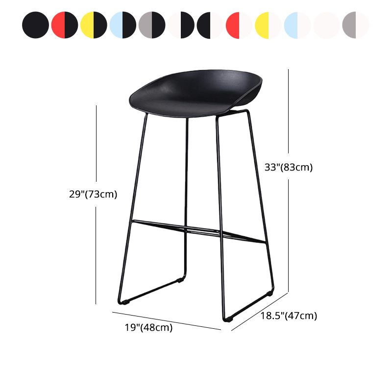 Scandinavian Steel Plastic Counter Stools Backless Bar Stools with Bucket Seat (Set of 2) Clearhalo 'Bar Furniture' 'Bar Stools' 'bar_stools' 'furn' 'furn_bar_stools' 'furniture_bar_stools' 'Kitchen & Dining Furniture' 'kitchen&dining_furn' 'kitchen' 'kitchen_furn' Furniture' 1200x1200_665c4e38-152c-4044-b6ad-9084e2432d89