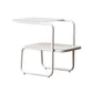 Square Sleigh Base Design Metal Table Medieval Modern Style with Storage Rack Side Table Clearhalo 'Coffee & Accent Tables' 'End & Side Tables' 'end_side_tables' 'furn' 'furn_end_side_tables' 'Furniture' 'Living Room Furniture' 1200x1200_665d4de5-dc1e-40f6-a9ad-fa68c8d34472