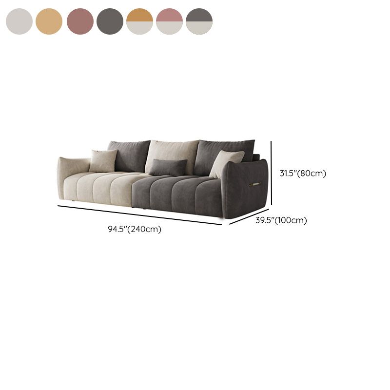 39" Wide Contemporary Sofa Fabric 5 Seater Pillows Tufted Seating