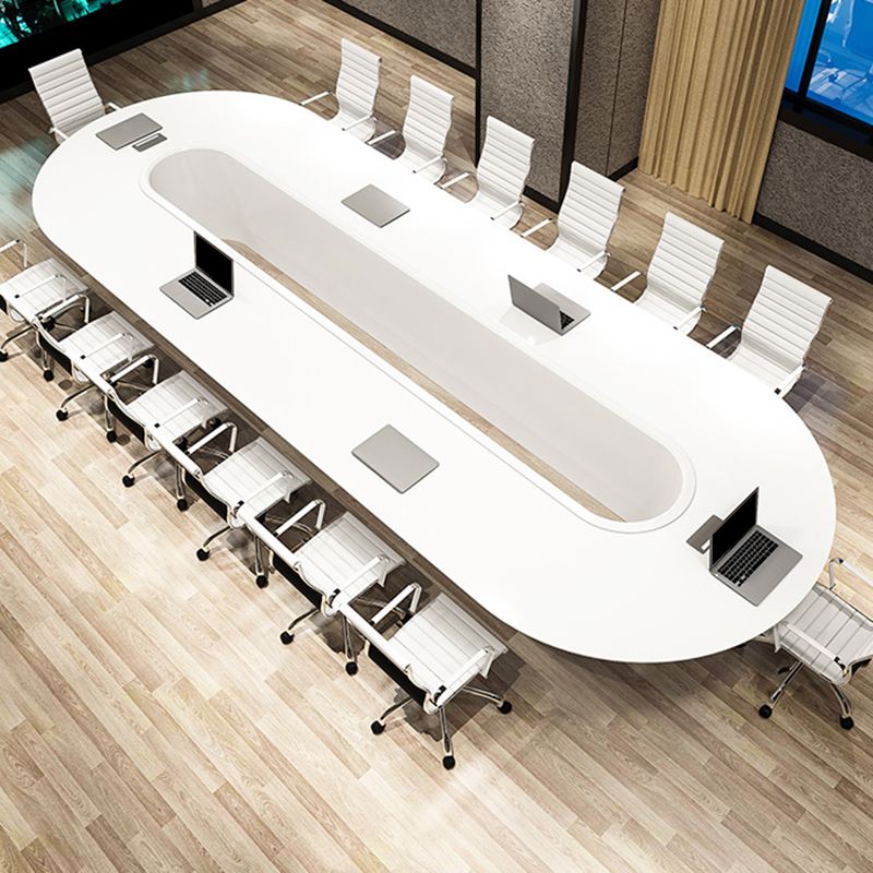 Contemporary Man-made Wood Writing Desk Oval White Office Desk for Office Clearhalo 'furn' 'furn_office_desk' 'Furniture' 'Office Desks' 'Office Furniture' 'office_desk' 1200x1200_665eb09c-dbee-48e8-9f34-472e49ca68d7