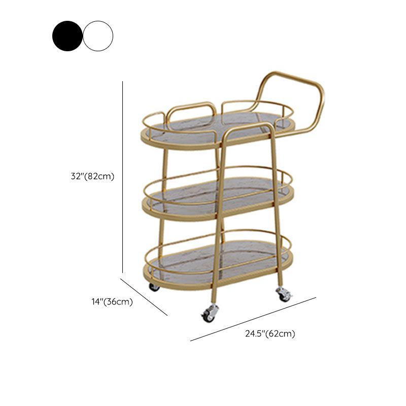 Tavolo da preparazione sala da pranzo in gambe oro carrello da cucina con ruote