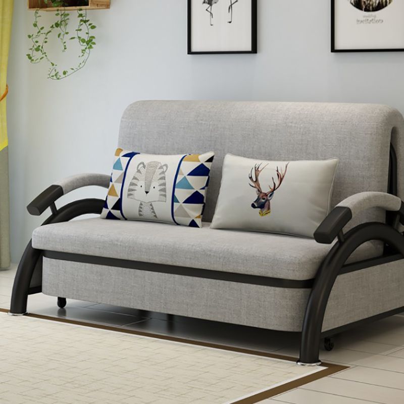 Canapé de bras carré de linge contemporain gris canapé lavable standard pour le salon