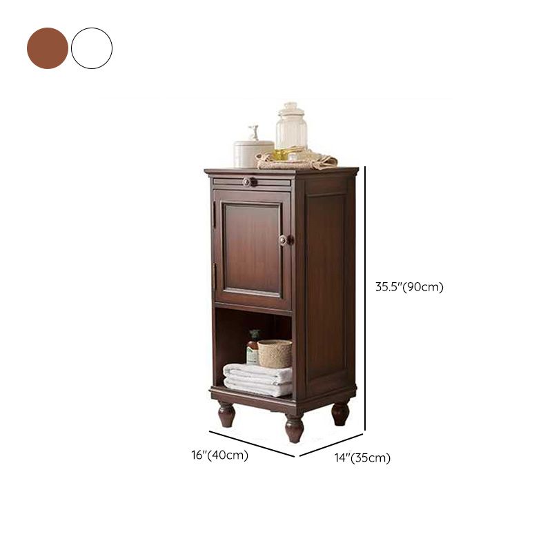 15.7" W 1 - Door Accent Cabinet in Rubberwood with Open Storage Clearhalo 'Cabinets & Chests' 'cabinets_chests' 'furn' 'furn_cabinets_chests' 'Furniture' 'Living Room Furniture' 1200x1200_66617ae5-464d-49a7-aa46-df3c9b39ee5e