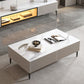 4 Legs Single Coffee Table Rectangle Slate Coffee Table with 4 Drawers