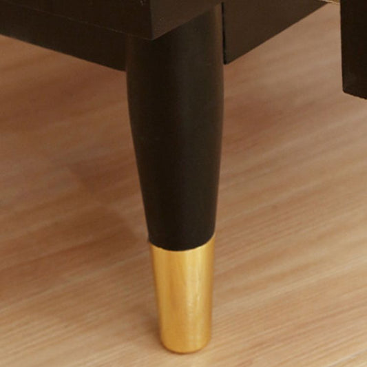 Mesa de mesa de acento contemporáneo de la cama de un cajón de la cama de la cama con gabinetes