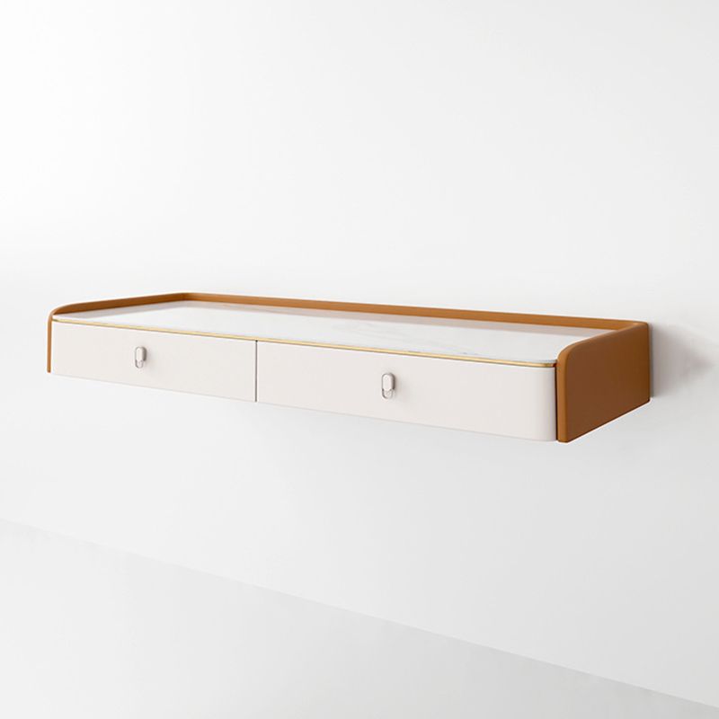 Stile glam Off-White Slate Sottopop Wall montato con 1/2 Cassetto del cassetto