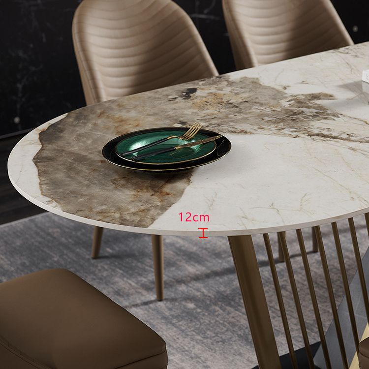 Glam Style Sintered Stone Dining Set 1/4/5/7 Pieces Dining Set Clearhalo 'Dining Room Sets' 'Dining Tables & Seating' 'dining_room_set' 'furn' 'furn_dining_room_set' 'Furniture' 'furniture_dining_room_set' 'Kitchen & Dining Furniture' 1200x1200_66634315-a965-4c78-84c2-b56dde09db90