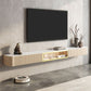 Moderner TV-Wandschrank aus Kunstholz und Massivholz mit Glastür