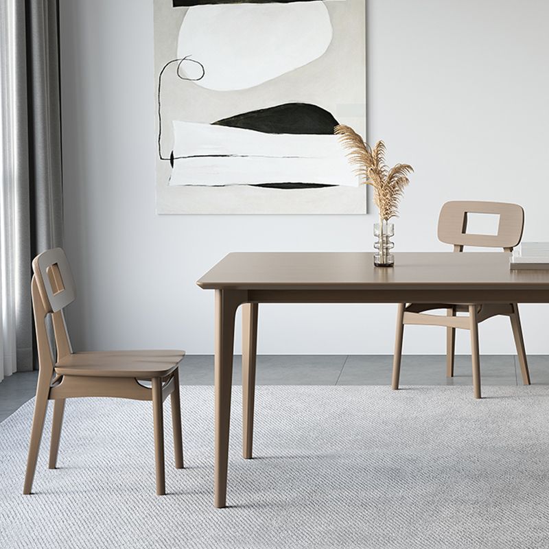 Medieval Modern Solid Wood Table Rectangular Table with 4 Legs Clearhalo 'Dining Tables & Seating' 'Dining Tables' 'dining_table' 'furn' 'furn_dining_table' 'Furniture' 'Kitchen & Dining Furniture' 1200x1200_66653cce-df54-448e-ac37-014988394688