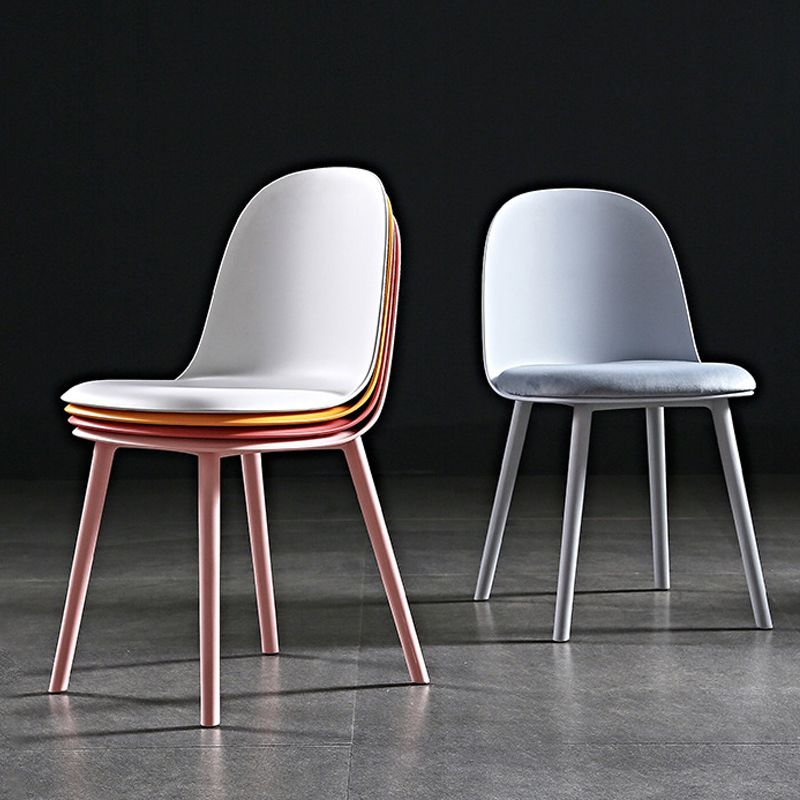 Scandinavian Plastic Dining Armless Chair Solid Back Chair for Home Clearhalo ' kitchen&dining_furn' 'Dining Chairs' 'Dining Tables & Seating' 'dining_chair' 'furn' 'furn_dining_chair' 'Furniture' 'furniture_dining_chair' 'Kitchen & Dining Furniture' 'kitchen' 1200x1200_66664fa7-0d2c-40cc-8a56-6942fe45095c