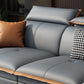 Tufted Pillow Top Arm Sectional Stain Resistant Sectional Gray Faux Leather Clearhalo 'furn' 'furn_sectionals' 'Furniture' 'Living Room Furniture' 'Sectionals' 1200x1200_6666b64a-59f7-4db4-800a-9ca0b5042e83