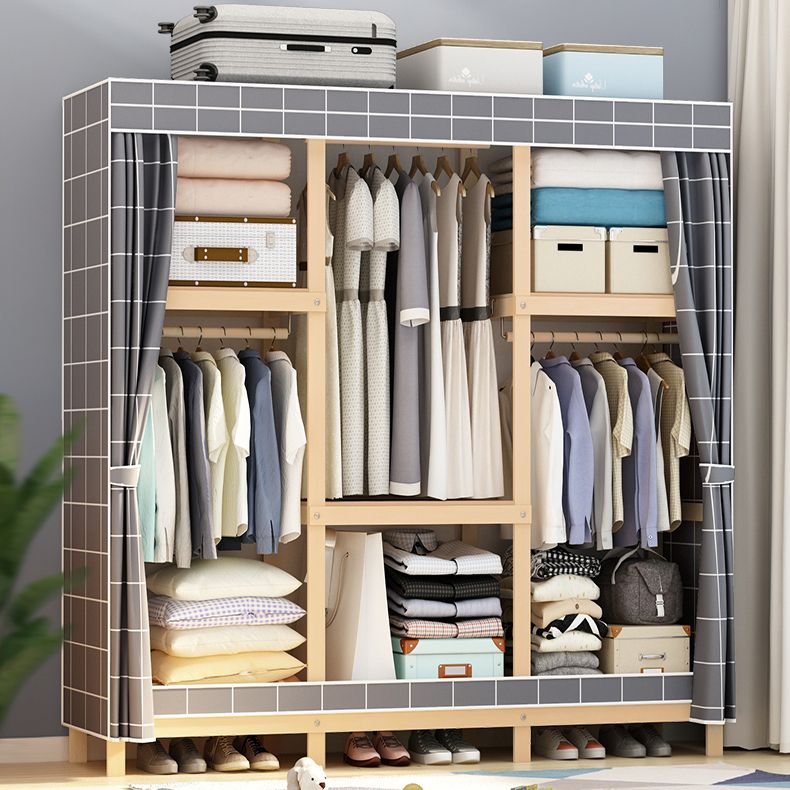 Contemporary Style Wardrobe Solid Wood 1-Door Wardrobe Closet for Bedroom Clearhalo 'Armoires & Wardrobes' 'armoires_wardrobes' 'Bedroom Furniture' 'furn' 'furn_armoires_wardrobes' 'Furniture' 1200x1200_6666ca8b-7dd4-4fee-a479-7a4f87f042f8