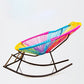 Chaise à bascule contemporaine Rootan Metal Frame Wing Chaise arrière Back Rocking Chair