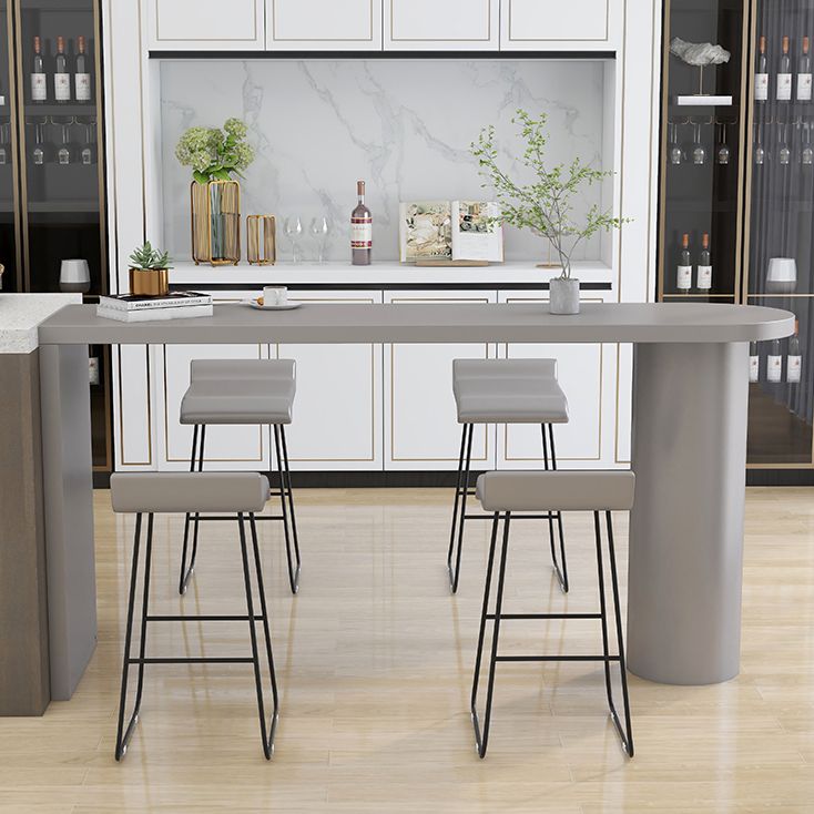 42-inch Height Cocktail Bar Table Industrial Style Wood Rounded Corners Top Bar Table Clearhalo 'Bar Furniture' 'Bar Tables' 'bar_tables' 'furn' 'furn_bar_tables' 'Furniture' 'furniture_bar_tables' 'Kitchen & Dining Furniture' 'kitchen&dining_furn' 'kitchen' 1200x1200_666758c1-b60e-47c3-90cc-1a2e08bc7174