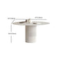Modern 1/4/5/7 Pieces Dining Set Round Stone Dining Table for Dining Room Clearhalo 'Dining Room Sets' 'Dining Tables & Seating' 'dining_room_set' 'furn' 'furn_dining_room_set' 'Furniture' 'furniture_dining_room_set' 'Kitchen & Dining Furniture' 1200x1200_6667966a-eaeb-469d-835b-a216332b6643