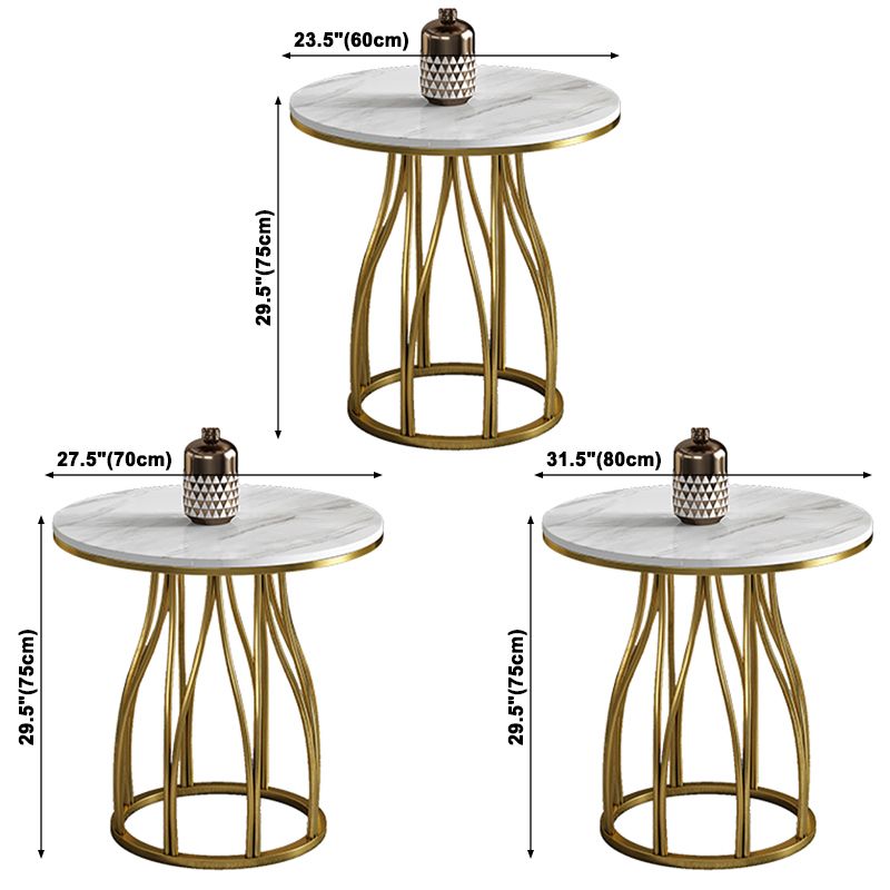 Luxury Style Sintered Stone Dining Table Metallic Single Pedestal Base Round Table for Home Clearhalo ' dining_table' 'Dining Tables & Seating' 'Dining Tables' 'furn' 'furn_dining_table' 'Furniture' 'furniture_dining_table' 'Kitchen & Dining Furniture' 'kitchen&dining_furn' 'kitchen' 'kitchen_dining_table' 1200x1200_666844f0-ad21-4ef3-b50f-7e55896f80fb