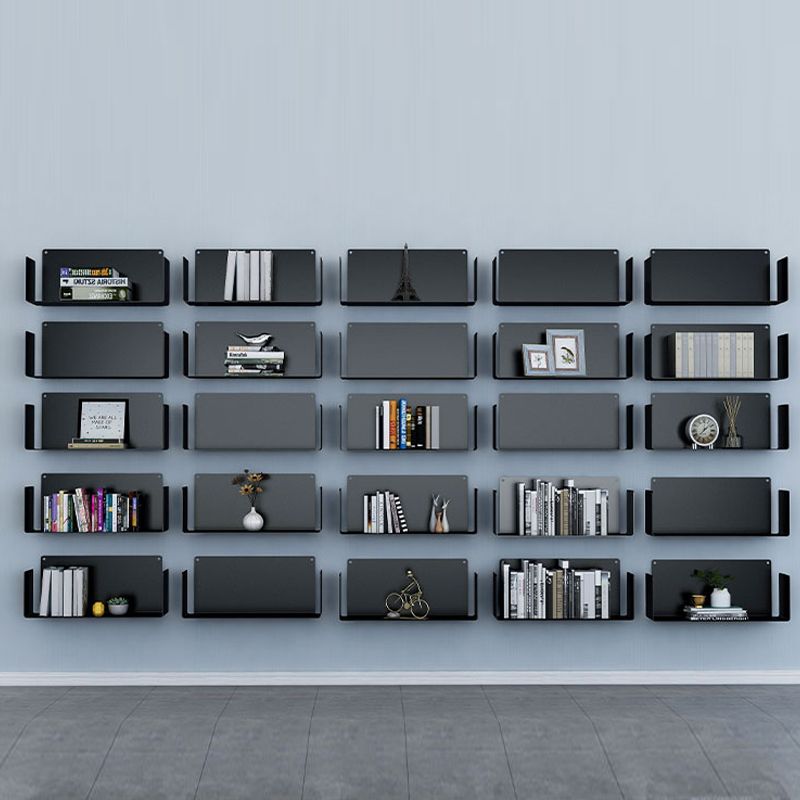 Iron Horizontal Wall Unit Bookshelf Contemporary Bookshelf for Home Clearhalo 'Bookcases' 'furn' 'furn_bookcases' 'Furniture' 'furniture_bookcases' 'kitchen' 'kitchen_bookcases' 'Living Room Furniture' 'Office Furniture' 1200x1200_66699bf9-fb44-43cc-b620-0e9ae5fb1d96