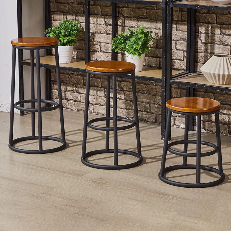 Industrial Armless Backless Counter Stool Steel Cashier Bar Stool with Pedal Clearhalo 'Bar Furniture' 'Bar Stools' 'bar_stools' 'furn' 'furn_bar_stools' 'furniture_bar_stools' 'Kitchen & Dining Furniture' 'kitchen&dining_furn' 'kitchen' 'kitchen_furn' Furniture' 1200x1200_666a540c-ccea-4400-b869-8d02cb447cc7