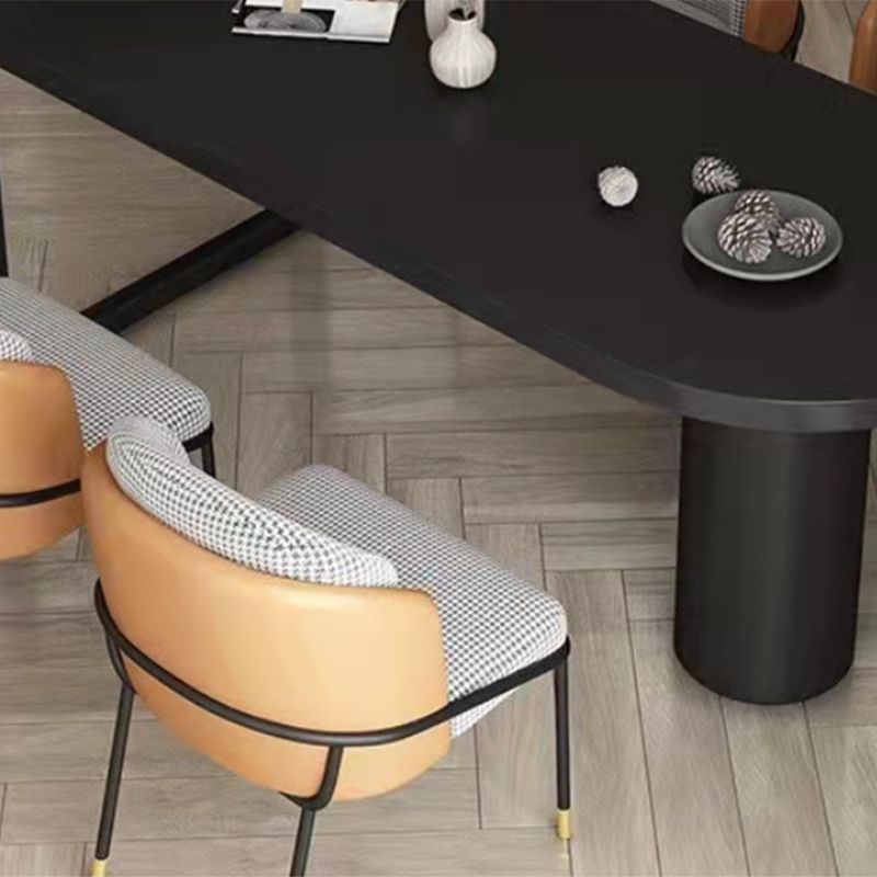 シンプルさのスタイルダイニングテーブルストーンダブルペデスタルホーム家具