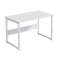 Contemporary Wooden Office Desk Sled Base Rectangular Writing Desk with Steel Legs