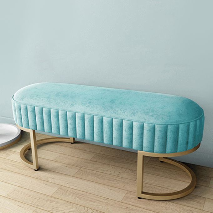 Glam Velvet Foam Bench Solid Color Bench with Legs for Bedroom Clearhalo 'Benches' 'Chairs & Seating' 'furn' 'furn_benches' 'Furniture' 'Living Room Furniture' 1200x1200_666c8d51-1589-4f3e-9627-615c3adcbf9e