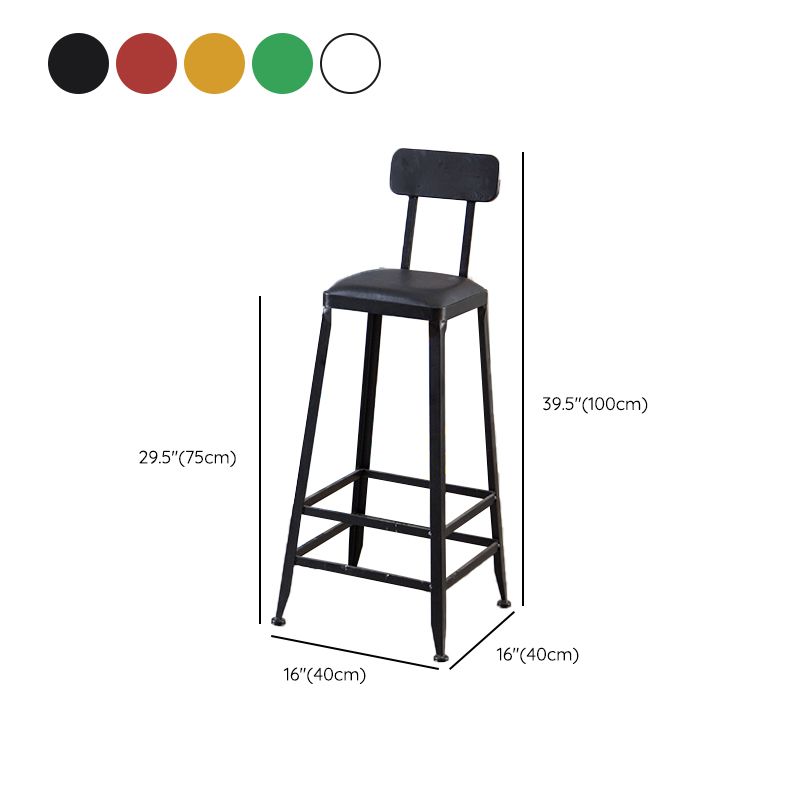 Sgabelli da pranzo industriali sgabelli da barre quadrate senza piede con poggiapiedi