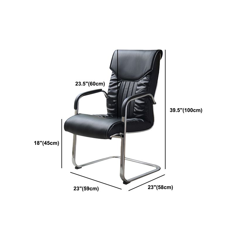 22" Wide Contemporary Executive Chair No Wheels Managers Chair Clearhalo 'furn' 'furn_office_chair' 'Furniture' 'Office Chairs' 'Office Furniture' 'office_chair' 1200x1200_666d9802-bbd2-4534-bca1-dbc53676535b