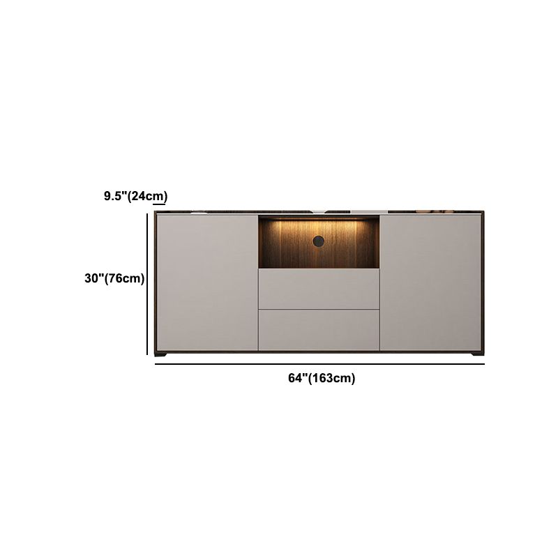 Mueble TV de piedra estilo moderno Mueble TV con 2 puertas y 2 cajones