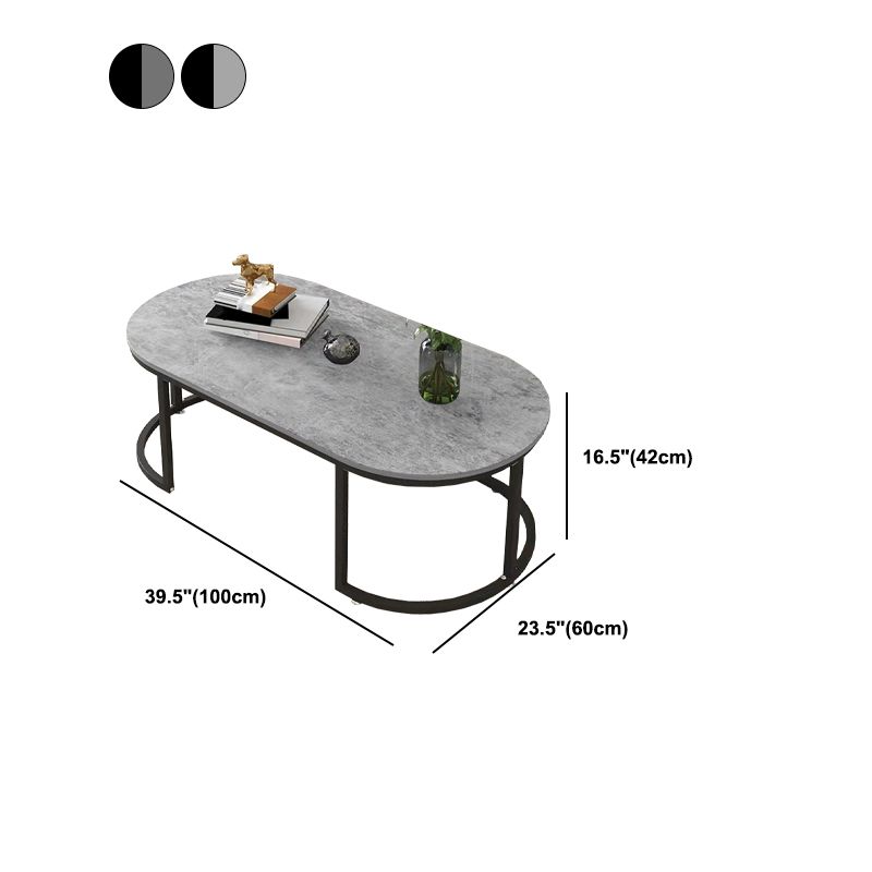 Solid Wood Coffee Table Round Minimalist Coffee Table for Living Room