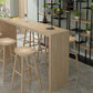 Contemporary Style Solid Wood Bar Stool Table Rectangle Bar Table in Natural