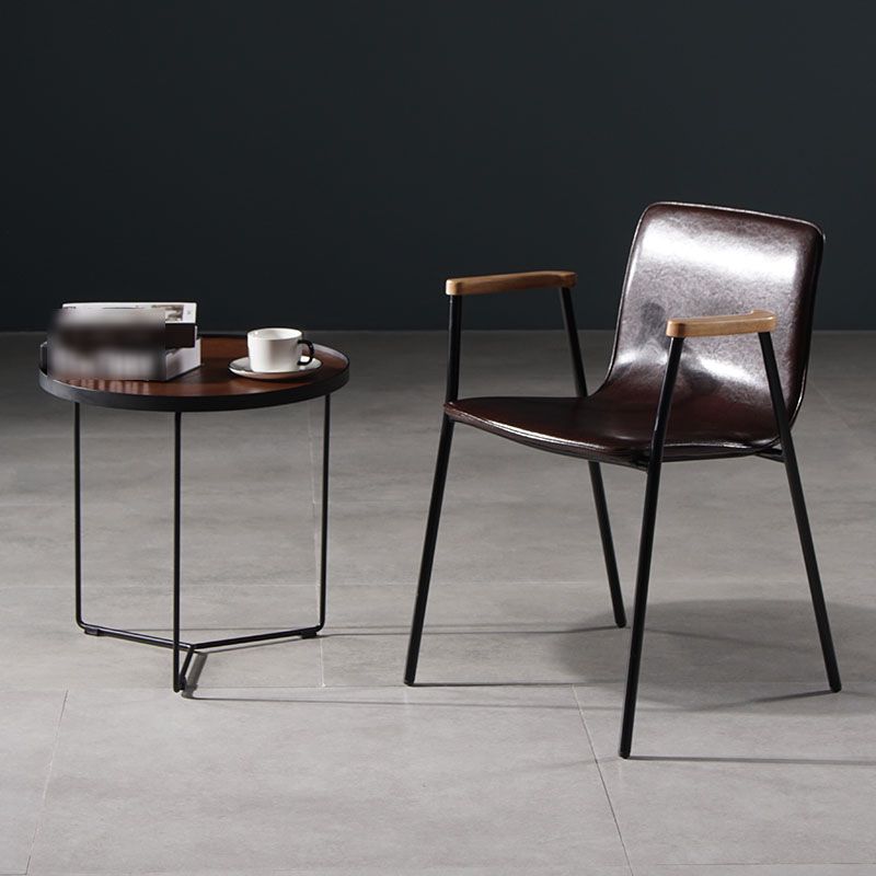 Industrial Style Chair Kitchen Arm Side Chairs with Metal Legs Clearhalo 'Dining Chairs' 'Dining Tables & Seating' 'dining_chair' 'furn' 'furn_dining_chair' 'Furniture' 'furniture_dining_chair' 'Kitchen & Dining Furniture' 1200x1200_66722546-795a-4020-bb3a-1f5e16763954