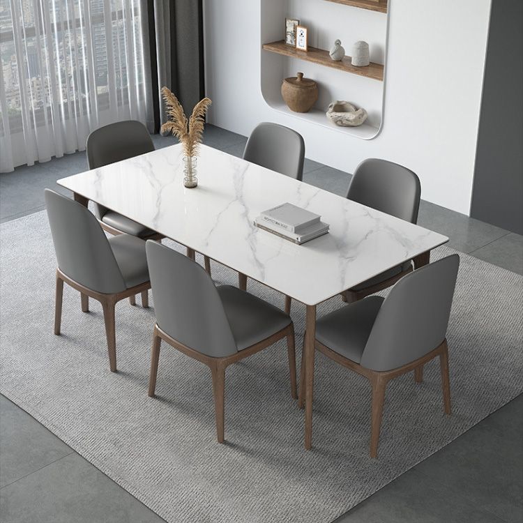 Medieval Modern 4 Legs Dining Table Stone Table for Dining Room Clearhalo 'Dining Tables & Seating' 'Dining Tables' 'dining_table' 'furn' 'furn_dining_table' 'Furniture' 'Kitchen & Dining Furniture' 1200x1200_6672cac2-1dba-495a-9790-48ce1c0ed660