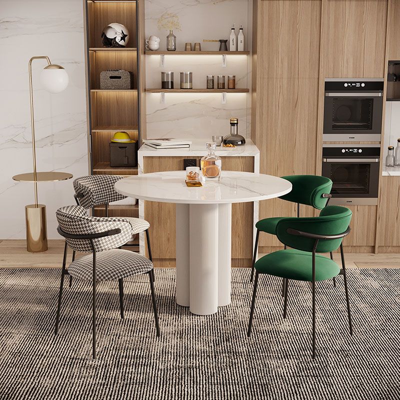 Glam Style Dining Chair Upholstered Open Back Dining Chair for Dining Room Clearhalo 'Dining Chairs' 'Dining Tables & Seating' 'dining_chair' 'furn' 'furn_dining_chair' 'Furniture' 'furniture_dining_chair' 'Kitchen & Dining Furniture' 1200x1200_6672eef4-34a1-4ceb-9fb4-e9beddd0da57