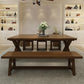 Mesa de comedor de madera de estilo industrial Mesa de comedor rectangular con patas de madera