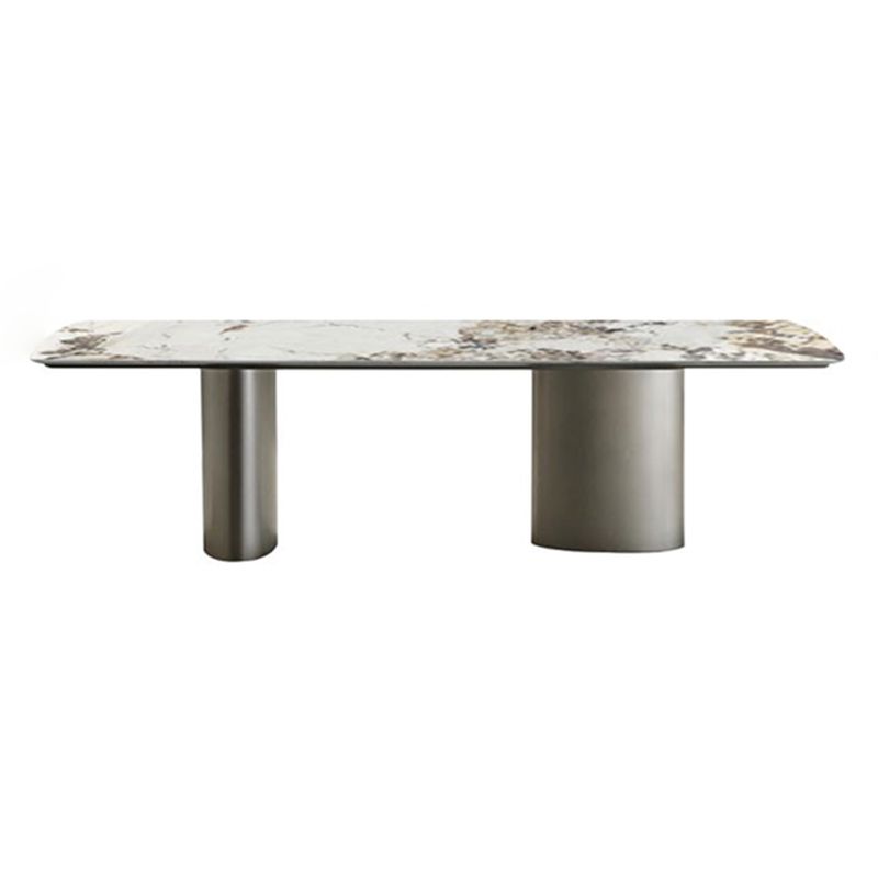 Metal Traditional Luxury Rectangular Dining Table Sintered Stone Table with Metal Legs Clearhalo ' dining_table' 'Dining Tables & Seating' 'Dining Tables' 'furn' 'furn_dining_table' 'Furniture' 'furniture_dining_table' 'Kitchen & Dining Furniture' 'kitchen&dining_furn' 'kitchen' 'kitchen_dining_table' 1200x1200_66739e4f-1ea6-40fe-b3a7-99da61cfe236
