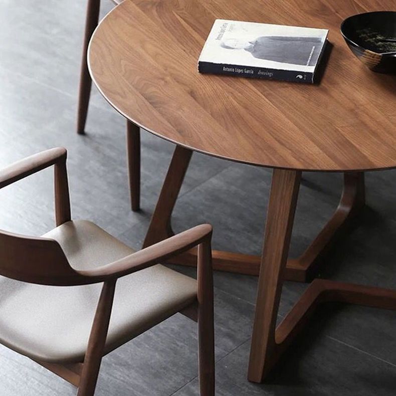 Pine Solid Wood Dining Table Round Wood Dining Table for Kitchen