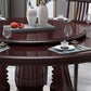 Wood Pedestal Dining Table Turntable Dining Table for Dining Room Clearhalo 'Dining Tables & Seating' 'Dining Tables' 'dining_table' 'furn' 'furn_dining_table' 'Furniture' 'Kitchen & Dining Furniture' 1200x1200_6673d6e8-b117-4be1-b3af-1100076426fb