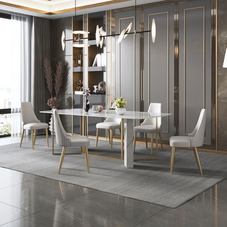 Set di sala da pranzo glam 1/4/5/7 PCS TRIM PEGINE DEADAGGI