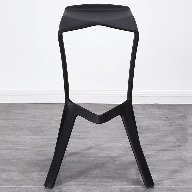 Contemporary Style Backless Plastic Stackable Bar Stool for Home Clearhalo 'Bar Furniture' 'Bar Stools' 'bar_stools' 'furn' 'furn_bar_stools' 'Furniture' 'Kitchen & Dining Furniture' 1200x1200_6674a42c-d67c-4e4d-8c03-be5fdb891d86