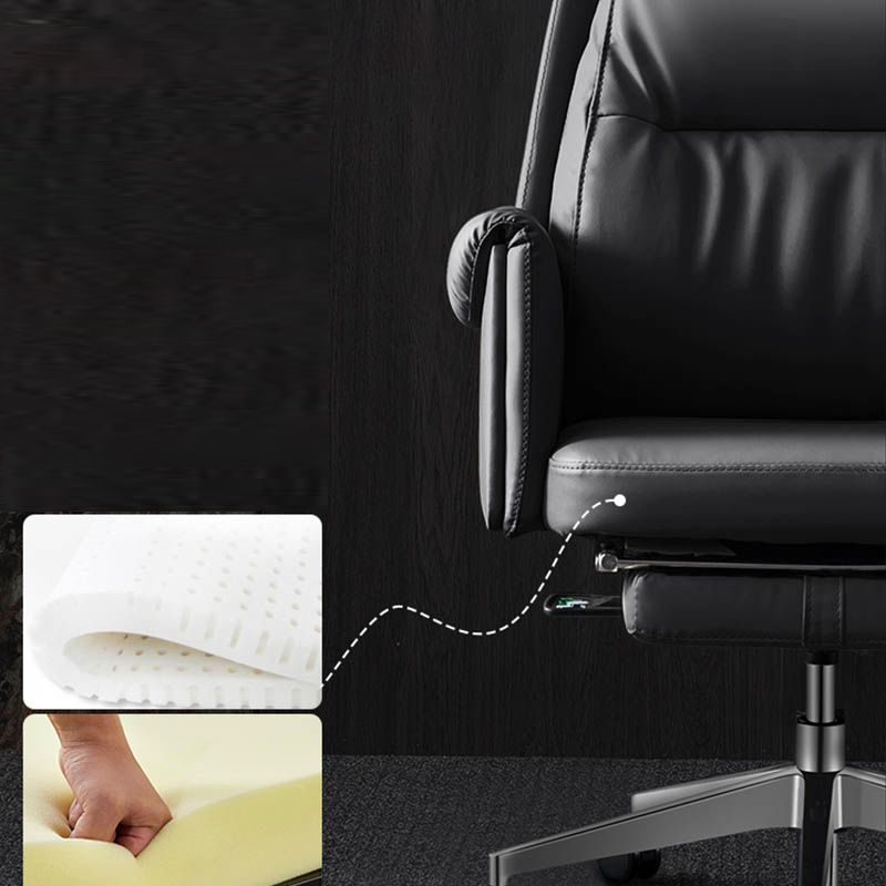 Modern Leather Executive Chair verstelbare Swivel Burey Chair met voetsteun