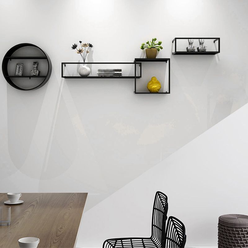 Black Industrial Wall Mounted Bookshelf Iron Bookshelf for Living Room Clearhalo 'Bookcases' 'furn' 'furn_bookcases' 'Furniture' 'furniture_bookcases' 'kitchen' 'kitchen_bookcases' 'Living Room Furniture' 'Office Furniture' 1200x1200_66770915-e706-48f5-9f68-7f5f7b3c9bb4