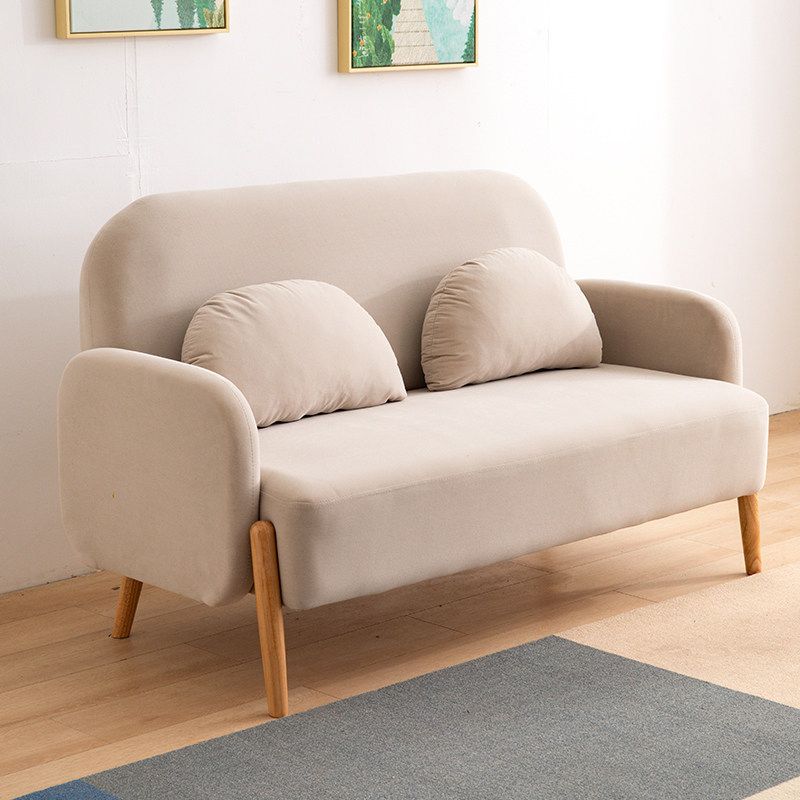 Scandinavian Loveseat with 2 Pillows and Square Arm for Apartment Clearhalo 'furn' 'furn_sofas' 'Furniture' 'furniture_sofas' 'Living Room Furniture' 'Sofa' 'sofas' 1200x1200_66775c68-0012-40b6-83da-d38ae8bb0988